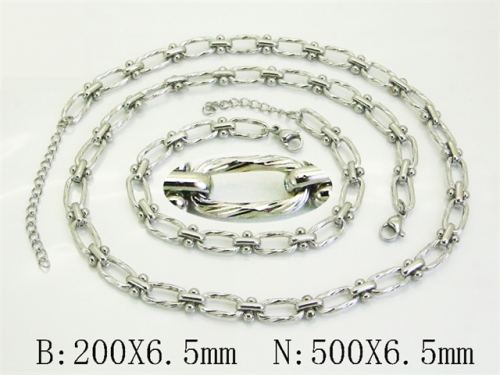 HY Wholesale Stainless Steel 316L Necklaces Bracelets Sets-HY70S0620HH5