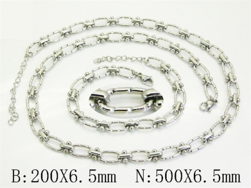 HY Wholesale Stainless Steel 316L Necklaces Bracelets Sets-HY70S0619HHL