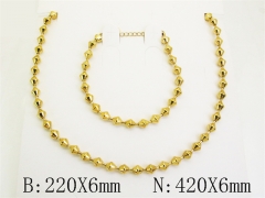 HY Wholesale Stainless Steel 316L Necklaces Bracelets Sets-HY70S0636HJS