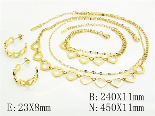 HY Wholesale Jewelry Set 316L Stainless Steel jewelry Set Fashion Jewelry-HY30S0172INF