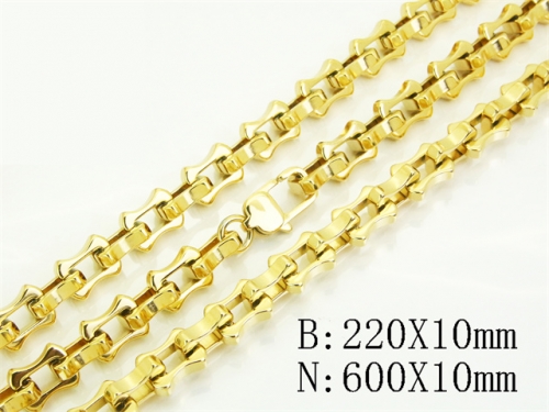 HY Wholesale Stainless Steel 316L Necklaces Bracelets Sets-HY82S0095MIE