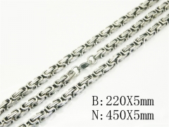 HY Wholesale Stainless Steel 316L Necklaces Bracelets Sets-HY62S0506HJD