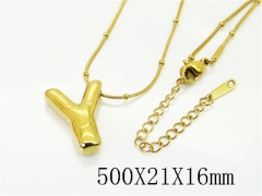 HY Wholesale Stainless Steel 316L Jewelry Popular Necklaces-HY89N0039YLL