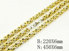 HY Wholesale Stainless Steel 316L Necklaces Bracelets Sets-HY62S0520IRR