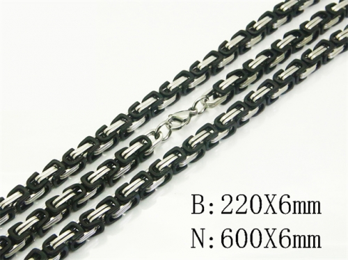 HY Wholesale Stainless Steel 316L Necklaces Bracelets Sets-HY62S0523IJD