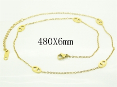 HY Wholesale Stainless Steel 316L Jewelry Popular Necklaces-HY41N0423OR