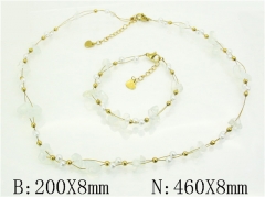 HY Wholesale Stainless Steel 316L Necklaces Bracelets Sets-HY12S1381HKS