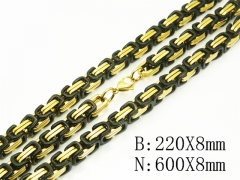 HY Wholesale Stainless Steel 316L Necklaces Bracelets Sets-HY62S0529JKD