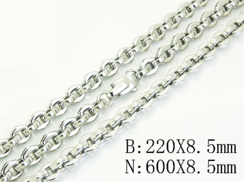 HY Wholesale Stainless Steel 316L Necklaces Bracelets Sets-HY82S0092KKQ