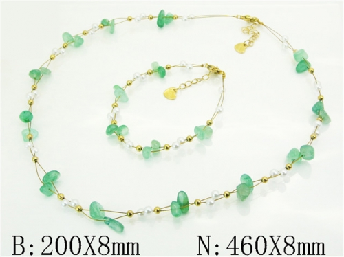 HY Wholesale Stainless Steel 316L Necklaces Bracelets Sets-HY12S1385HKB