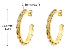 HY Wholesale Jewelry Earrings 316L Stainless Steel Earrings Jewelry-HY0067E0262