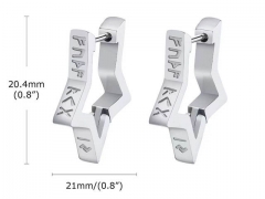 HY Wholesale Jewelry Earrings 316L Stainless Steel Earrings Jewelry-HY0067E0479