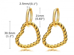 HY Wholesale Jewelry Earrings 316L Stainless Steel Earrings Jewelry-HY0067E0197