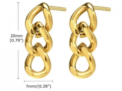 HY Wholesale Jewelry Earrings 316L Stainless Steel Earrings Jewelry-HY0067E0302