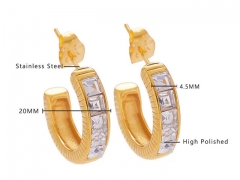 HY Wholesale Jewelry Earrings 316L Stainless Steel Earrings Jewelry-HY0076E0123