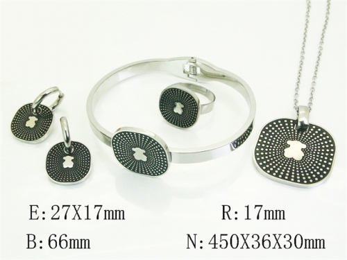 HY Wholesale Jewelry Set 316L Stainless Steel jewelry Set Fashion Jewelry-HY50S0697IMR