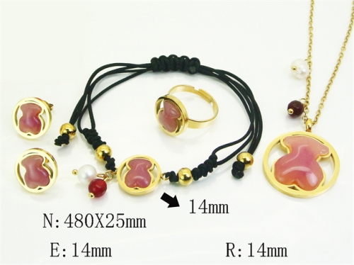 HY Wholesale Jewelry Set 316L Stainless Steel jewelry Set Fashion Jewelry-HY50S0704ILA