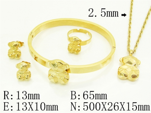 HY Wholesale Jewelry Set 316L Stainless Steel jewelry Set Fashion Jewelry-HY50S0663IOA