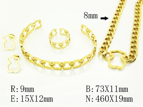 HY Wholesale Jewelry Set 316L Stainless Steel jewelry Set Fashion Jewelry-HY50S0662IOZ