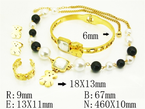 HY Wholesale Jewelry Set 316L Stainless Steel jewelry Set Fashion Jewelry-HY50S0669IOR