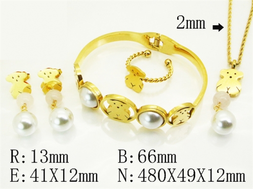 HY Wholesale Jewelry Set 316L Stainless Steel jewelry Set Fashion Jewelry-HY50S0668IOR