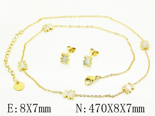 HY Wholesale Jewelry Set 316L Stainless Steel jewelry Set Fashion Jewelry-HY32S0204HIW