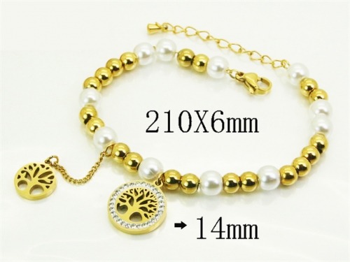 HY Wholesale Bracelets 316L Stainless Steel Jewelry Popular Bracelets-HY32B1259HIR