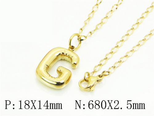 HY Wholesale Stainless Steel 316L Jewelry Popular Necklaces-HY32N0847GLL