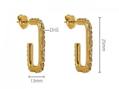 HY Wholesale Jewelry Earrings 316L Stainless Steel Earrings Jewelry-HY0082E0617