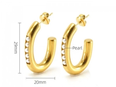 HY Wholesale Jewelry Earrings 316L Stainless Steel Earrings Jewelry-HY0082E0348