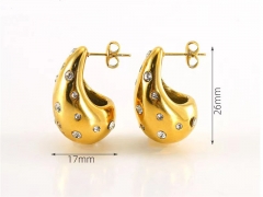 HY Wholesale Jewelry Earrings 316L Stainless Steel Earrings Jewelry-HY0082E0440