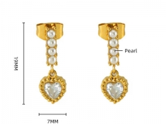 HY Wholesale Jewelry Earrings 316L Stainless Steel Earrings Jewelry-HY0082E0326