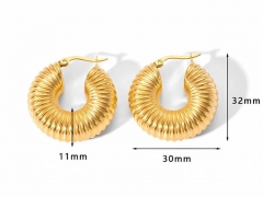 HY Wholesale Jewelry Popular Earrings 316L Stainless Steel Earrings Jewelry-HY0158E0062