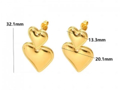 HY Wholesale Jewelry Popular Earrings 316L Stainless Steel Earrings Jewelry-HY0158E0003