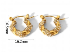 HY Wholesale Jewelry Popular Earrings 316L Stainless Steel Earrings Jewelry-HY0158E0670