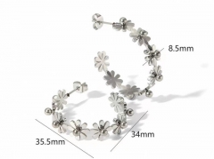 HY Wholesale Jewelry Popular Earrings 316L Stainless Steel Earrings Jewelry-HY0158E0623