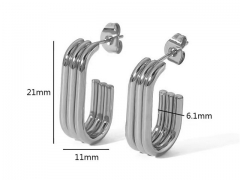 HY Wholesale Jewelry Popular Earrings 316L Stainless Steel Earrings Jewelry-HY0158E0240