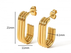 HY Wholesale Jewelry Popular Earrings 316L Stainless Steel Earrings Jewelry-HY0158E0236