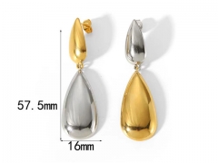 HY Wholesale Jewelry Popular Earrings 316L Stainless Steel Earrings Jewelry-HY0158E0040