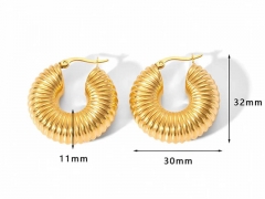 HY Wholesale Jewelry Popular Earrings 316L Stainless Steel Earrings Jewelry-HY0158E0624