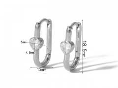 HY Wholesale Jewelry Popular Earrings 316L Stainless Steel Earrings Jewelry-HY0158E0143