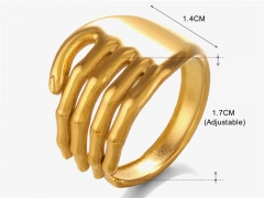 HY Wholesale Popular Rings Jewelry Stainless Steel 316L Rings-HY0159R0475