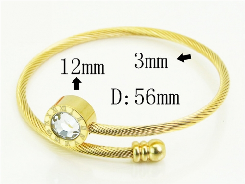 HY Wholesale Bangles Jewelry Stainless Steel 316L Popular Bangle-HY38B0917HIC