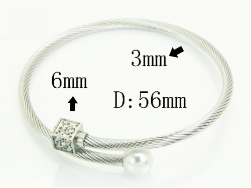 HY Wholesale Bangles Jewelry Stainless Steel 316L Popular Bangle-HY38B0897HHE