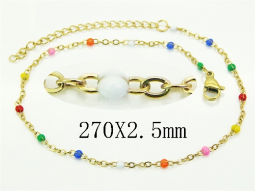 HY Wholesale Anklet Stainless Steel 316L Fashion Jewelry-HY53B0269SIL