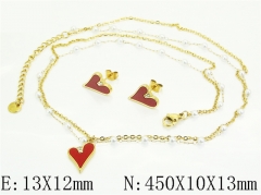 HY Wholesale Jewelry Set 316L Stainless Steel jewelry Set Fashion Jewelry-HY30S0207HNE