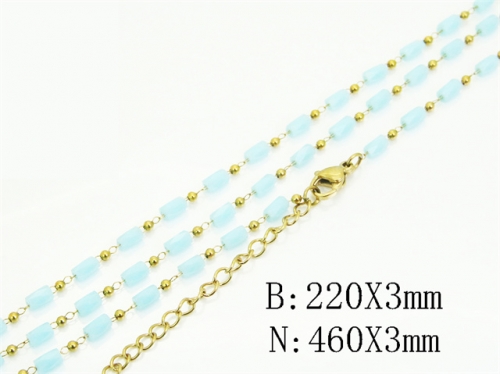 HY Wholesale Stainless Steel 316L Necklaces Bracelets Sets-HY39S0111HLD