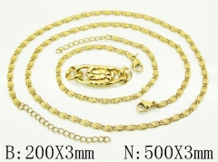 HY Wholesale Stainless Steel 316L Necklaces Bracelets Sets-HY70S0642ND