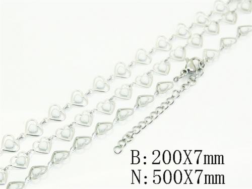 HY Wholesale Stainless Steel 316L Necklaces Bracelets Sets-HY39S0124HHS