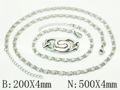 HY Wholesale Stainless Steel 316L Necklaces Bracelets Sets-HY70S0639LL